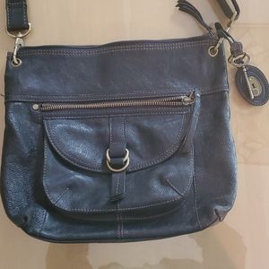 Fossil leather handbag